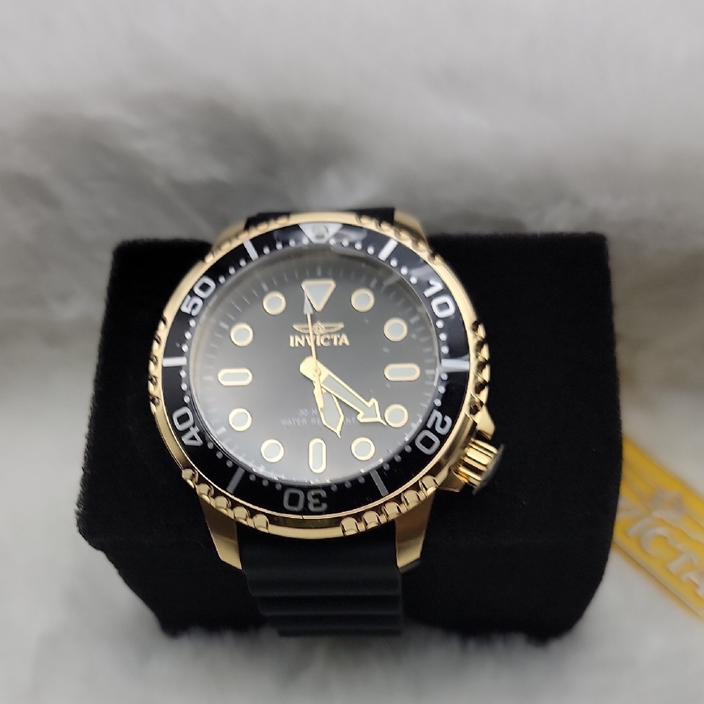 NEW 47226 Invicta Black and Gold Pro Diver Neptune Mens 48mm Gold Black Watch - Picture 2 of 7